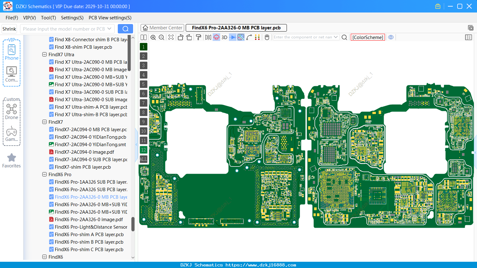 OPPO FindX6 Pro-2AA326-0 MB PCB Layer